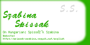 szabina spissak business card